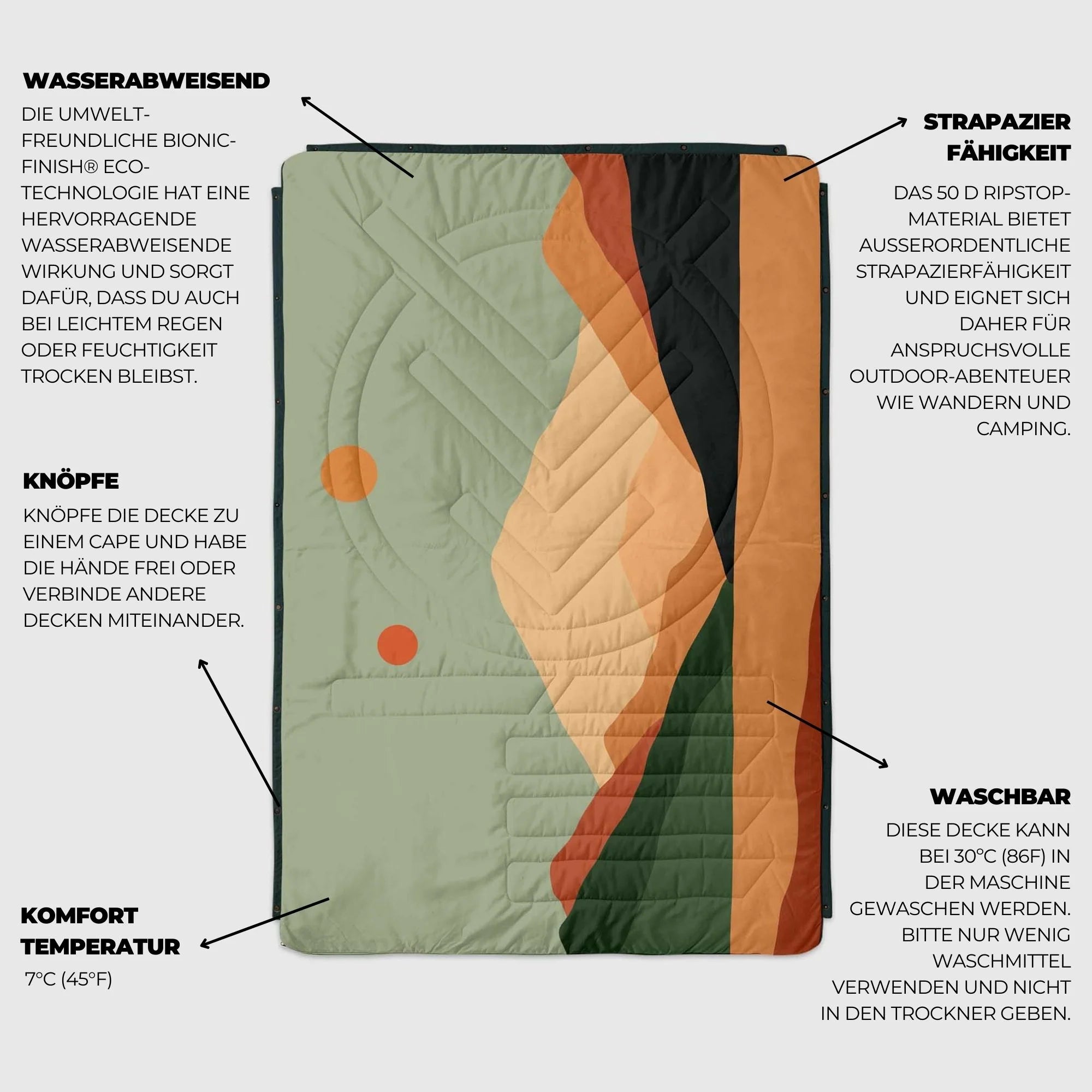 Cloudtouch Pillow Blanket Jasper / Tree Green