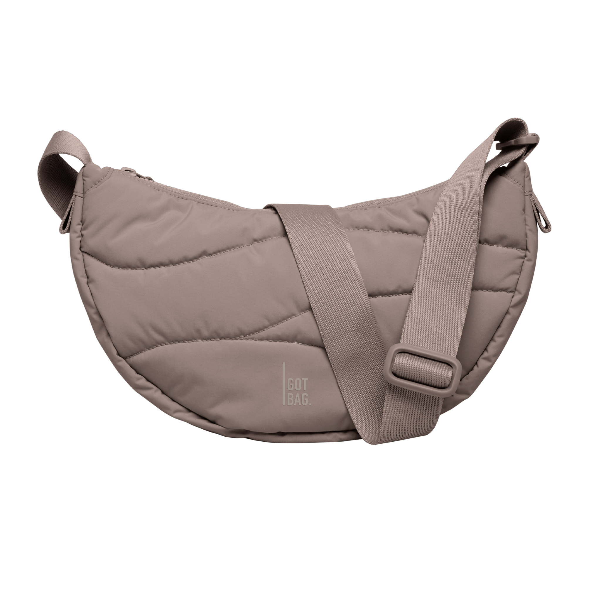 Wavy Puffer Moon Bag (Monochrome)