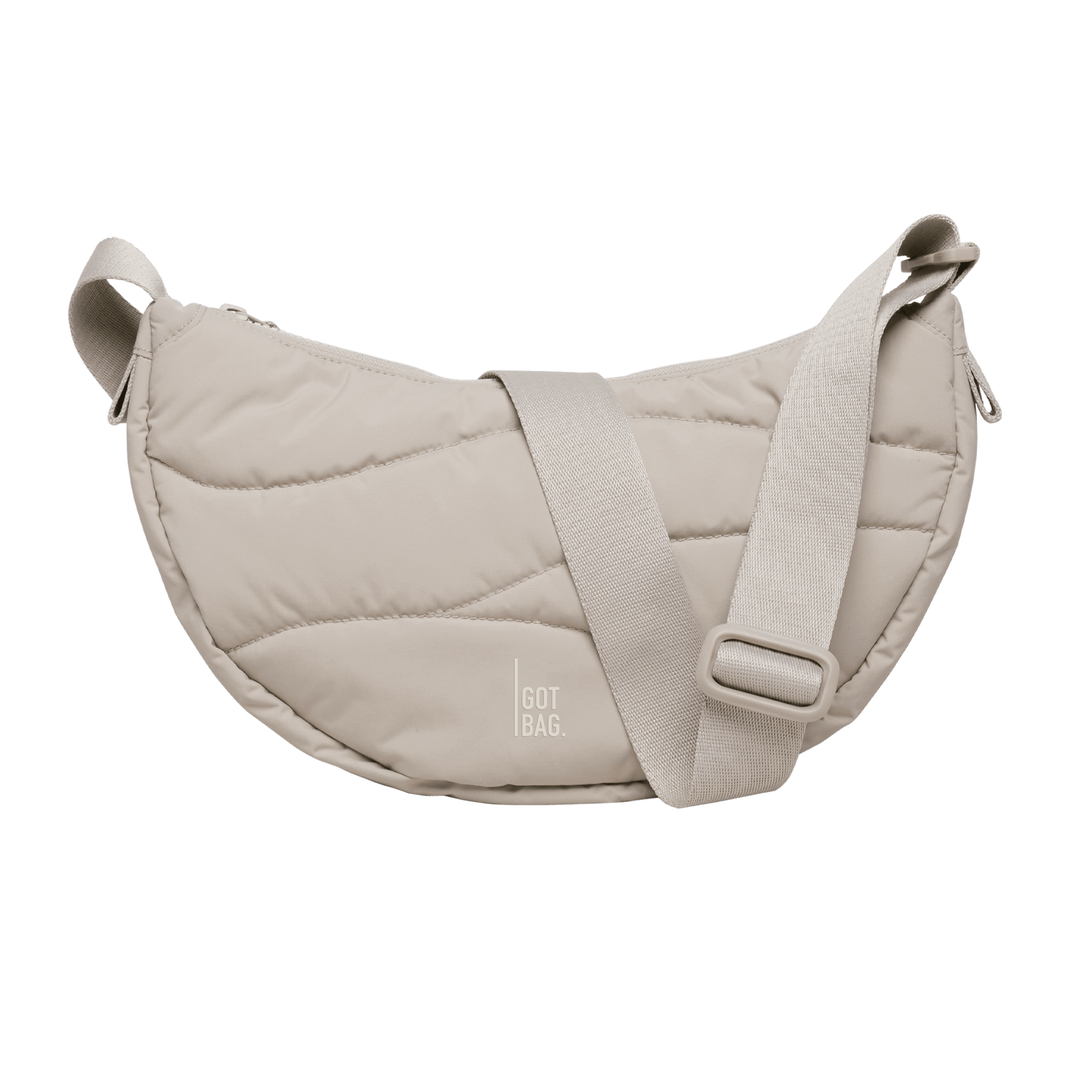 Wavy Puffer Moon Bag (Monochrome)