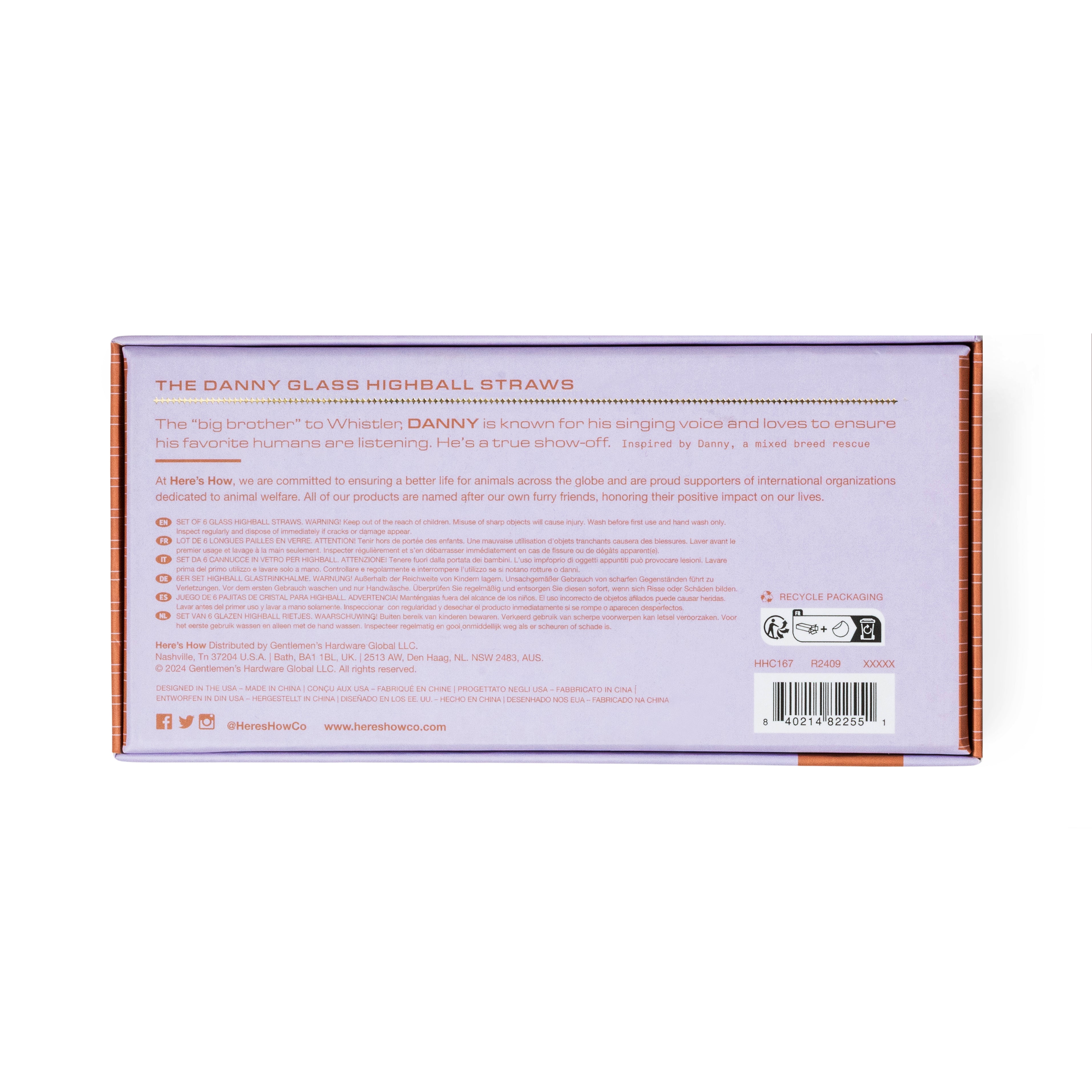 The Danny Glass Highball Straws - Set of 6