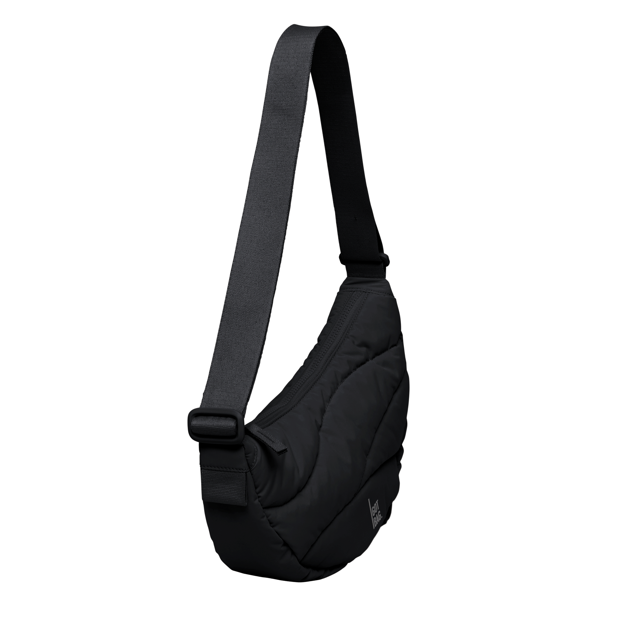 Wavy Puffer Moon Bag (Monochrome)