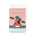 Grußkarte Kanu & Hund