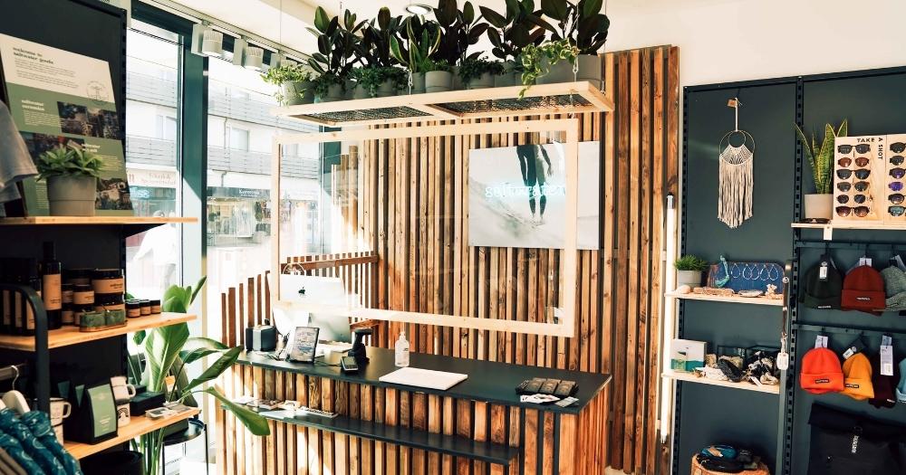 Saltwater Shop Innenbereich unser Surf Shop auf Sylt